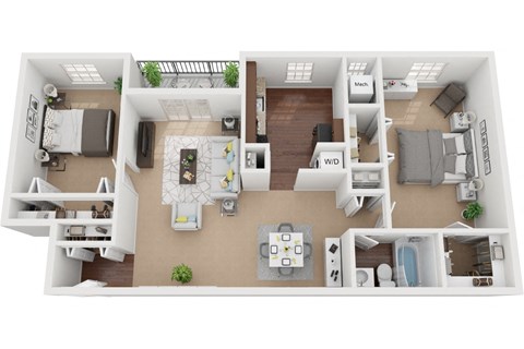 Baldwin renovated 2 bedroom 1 bath closed den  at Courthouse Square Apartments, Towson, MD